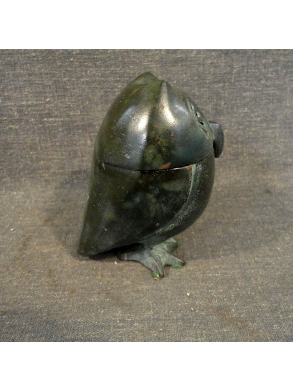 Vintage MCM Bronze Cast Iron Owl Incense Burner Made in Japan - Picture 2 of 6